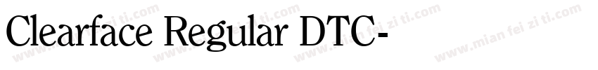 Clearface Regular DTC字体转换